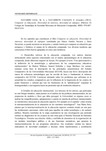 NAVARRO  LEAL,  M.  A.  y ... Colegio de Tamaulipas &amp; Sociedad Mexicana de Educación Comparada). ISBN:... Comparar  en  Educación.  Diversidad  de ...