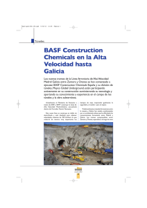 BASF Construction Chemicals en la Alta Velocidad hasta Galicia
