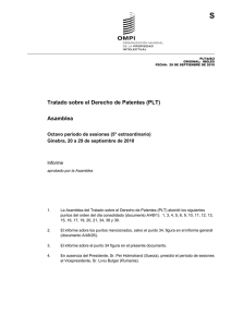 S Tratado sobre el Derecho de Patentes (PLT) Asamblea