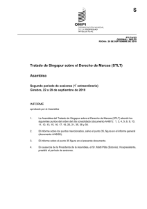 S Tratado de Singapur sobre el Derecho de Marcas (STLT) Asamblea
