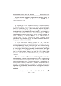 Sociedad Argentina de Estudios Comparados en Educación (2010): Re-