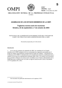 OMPI S Trigésima novena serie de reuniones