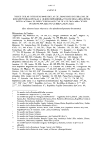 A/41/17 ANEXO II LOS GRUPOS REGIONALES Y DE LOS REPRESENTANTES DE ORGANIZACIONES