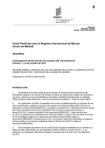 S Unión Particular para el Registro Internacional de Marcas (Unión de Madrid) Asamblea