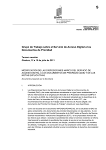 S Grupo de Trabajo sobre el Servicio de Acceso Digital a... Documentos de Prioridad