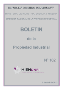 Boletín de la propiedad industrial N° 162