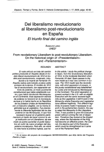 Del liberalismo revolucionario al liberalismo post-revolucionario en España