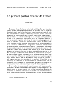 La primera política exterior de Franco