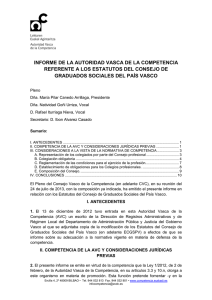 INFORME DE LA AUTORIDAD VASCA DE LA COMPETENCIA