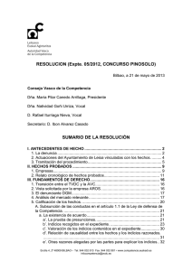 RESOLUCION (Expte. 05/2012, CONCURSO PINOSOLO)