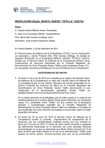 RESOLUCION (Expte. 08/2010, QUESO “TETILLA” GAZTA)
