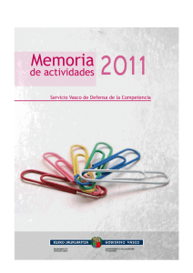 Servicio Vasco de Defensa de la Competencia. Memoria 2011