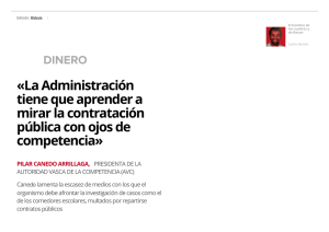 Entrevista a Mar a Pilar Canedo: "La Administraci n tiene que mirar la Contrataci n P blica con ojos de Competencia"