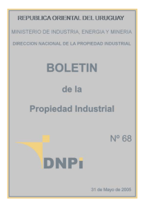 Boletin de la propiedad industrial N° 68