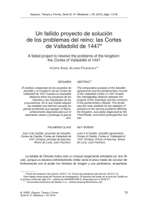 Un fa llido proyecto de soluci&oacute;n de Va lladolid de 1447*
