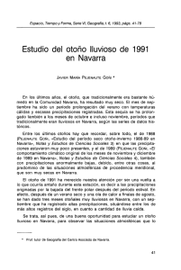 Estudio del otoño lluvioso de 1991 en Navarra