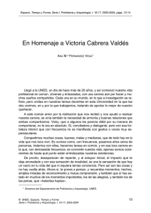 En Homenaje a Victoria Cabrera Valdés
