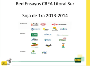 Red Ensayos CREA Litoral Sur  Soja de 1ra 2013-2014