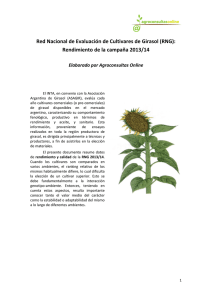 Red Nacional de Evaluación de Cultivares de Girasol (RNG):