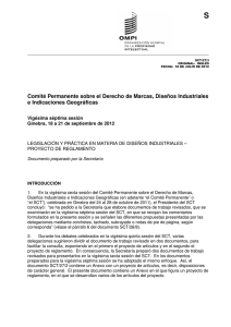 S Comité Permanente sobre el Derecho de Marcas, Diseños Industriales