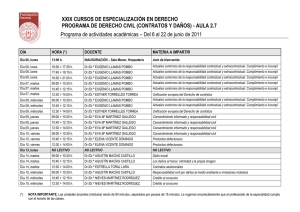 XXIX CURSOS DE ESPECIALIZACIÓN EN DERECHO