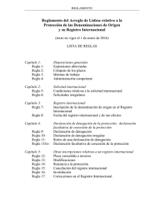 Reglamento del Arreglo de Lisboa relativo a la