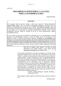 Desarrollo Sostenible: La Lucha por la Interpretaci&oacute;n