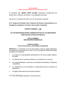 Ley de Responsabilidades de los Servidores Públicos del Estado de Sinaloa