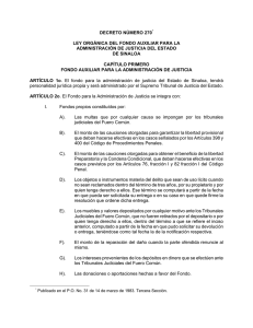 Ley Orgánica del Fondo Auxiliar para la Administración de Justicia del Estado de Sinaloa