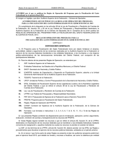 Acuerdo por el que se publican las Reglas de Operación del Programa para la Fiscalización del Gasto Federalizado en el ejercicio fiscal 2013 (Publicado en el Diario Oficial de la Federación el dia 26/Mar/2013).