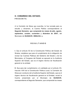 H. CONGRESO DEL ESTADO.