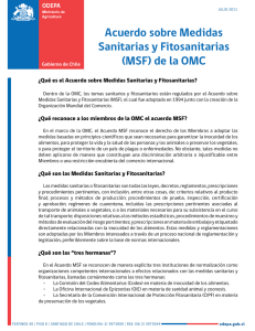 Acuerdo sobre Medidas Sanitarias y Fitosanitarias (MSF) de la OMC
