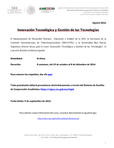 OEA Innovacion Tecnologica y Gestion de las Tecnologias