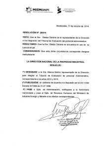 Resolución 20-2014 . Designación de representante de la Dirección para integrar Tribunal de Evaluación