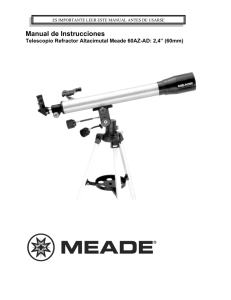 Manual Telescopio Refractor Meade 60mm