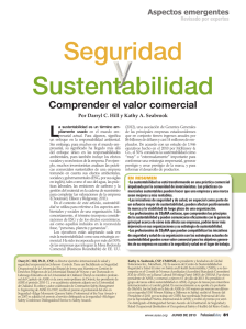 Seguyridad Sustentabilidad Comprender el valor comercial Por Darryl C. Hill y Kathy A. Seabrook