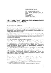 Propuesta de levantar la inmunidad del rbitro Sr. Leoro Franco - 05/04/2006