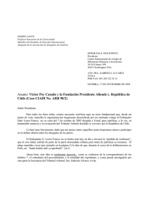 Carta del Prof. Lalive al Presidente del CIADI - 17/11/2005