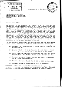 Propuesta de acuerdo amistoso al Presidente de Chile 20/09/1995
