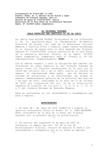 Tribunal Supremo (Pleno) Recurso de nulidad contra el Auto de 7-05-2010 que inadmite la querella c. el Presidente de la Sala Penal -11-11-2010