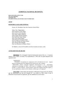 Audiencia Nacional de Espa a. Auto sobre jurisdicci n - 05/11/1998