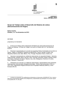 S Grupo de Trabajo sobre el Desarrollo del Sistema de Lisboa