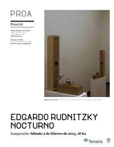 proa EDGarDo rUDNITZKY NocTUrNo Press kit