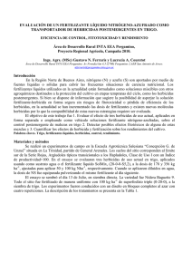 EVALUACIÓN DE UN FERTILIZANTE LÍQUIDO NITRÓGENO-AZUFRADO COMO