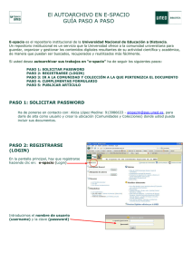 El AUTOARCHIVO EN E-SPACIO GUÍA PASO A PASO