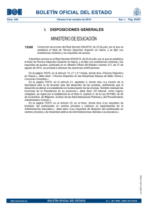 BOLETÍN OFICIAL DEL ESTADO MINISTERIO DE EDUCACIÓN I.  DISPOSICIONES GENERALES 15360