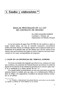 I. Estudios y colaboraciones * REGLAS PROCESALES EN LA LEY