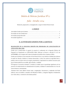 UNIDOS POR LA JUSTICIA BOLETÍN DE NOVEDADES JURÍDICAS Nº12