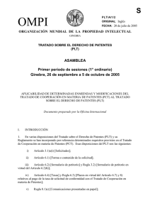 OMPI S ASAMBLEA Primer período de sesiones (1° ordinario)