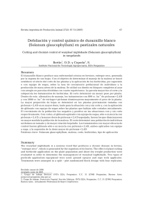 Defoliación y control químico de duraznillo blanco Solanum glaucophyllum Resumen